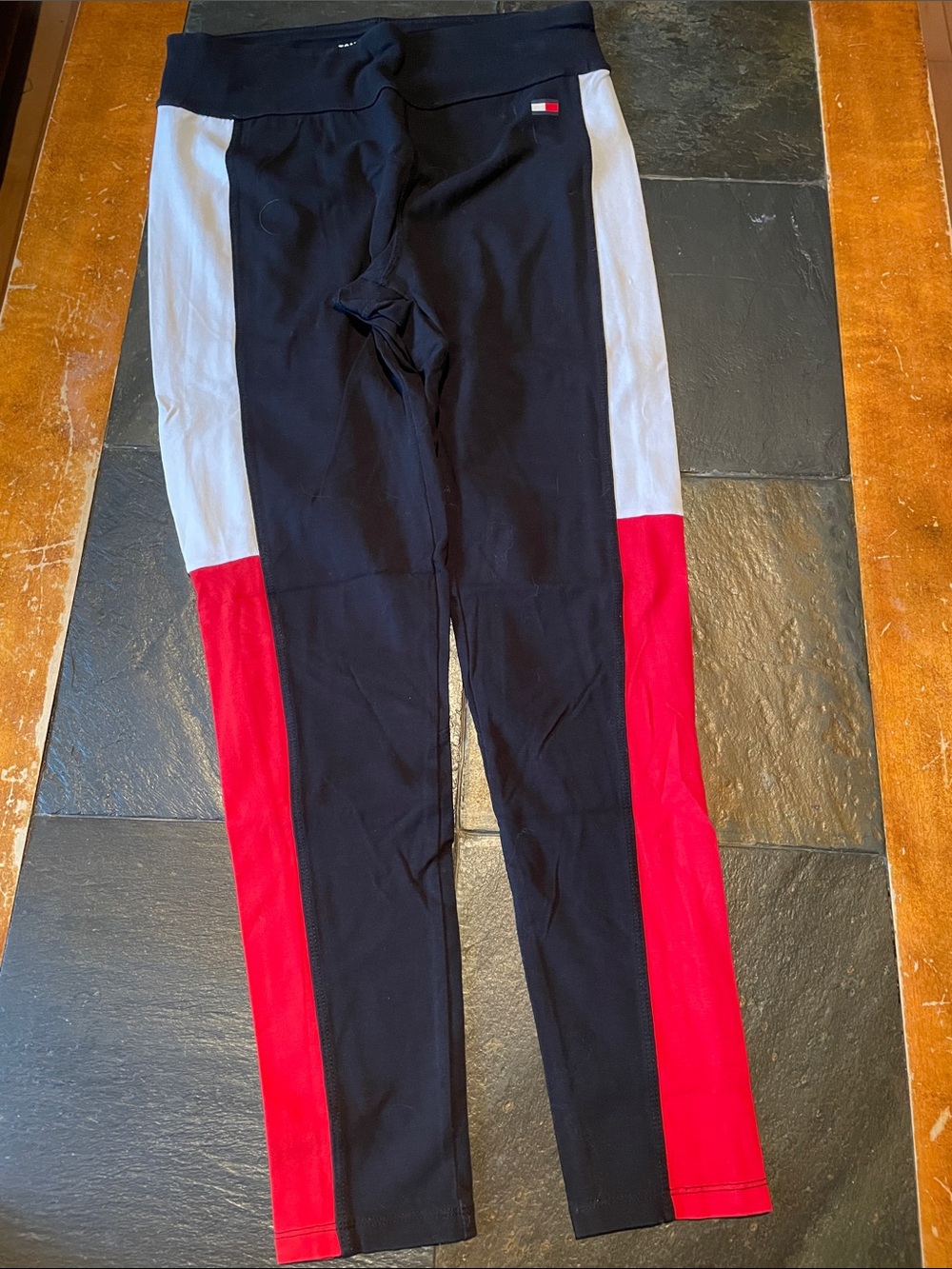 Tommy Hilfiger Women Colorblock Leggings - Black, White & Red